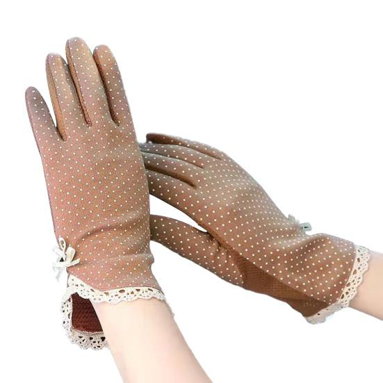1 Pair Sun Protection Gloves Extra Soft Breathable Non-slip Design Sweat-absorption Elastic UV