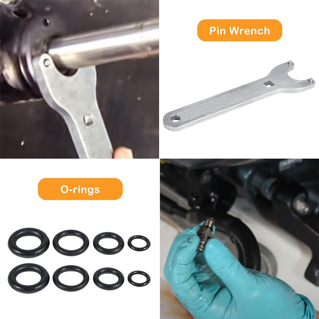 Hydraulik-Lenkzylinder-Dichtungssatz für Frontmontage mit Stiftschlüssel Passend für Seastar