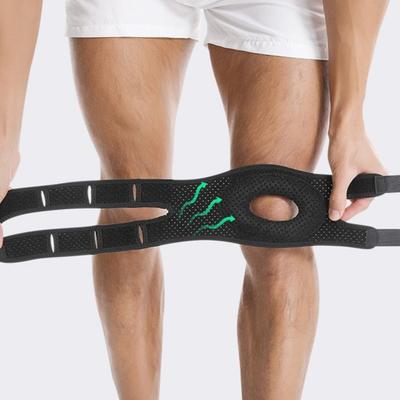 Patella Knieorthese Stoßdämpfende, verstellbare Knie-Kompressionsgurte Atmungsaktives Kniestützpolster für das Training zur Linderung von Arthritis-Schmerzen