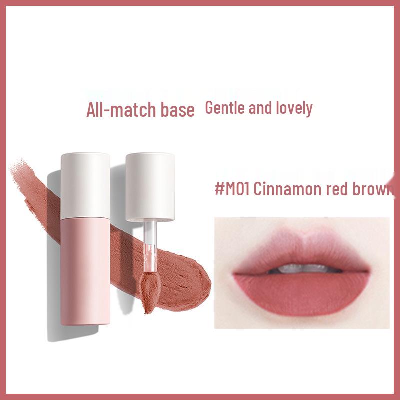 AK Lip Mud: Matte Non-Fading Lip Gloss & Lipstick - Smooth, Non-Stick, Invisible Lip Lines, Perfect for Students & Dates
