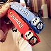 [AIXUAN] Digar's Cute PVC Panda Keychain Idea New Year's Gift Animal Pendant Car Key Pendant Metal Keychain (Pink)
