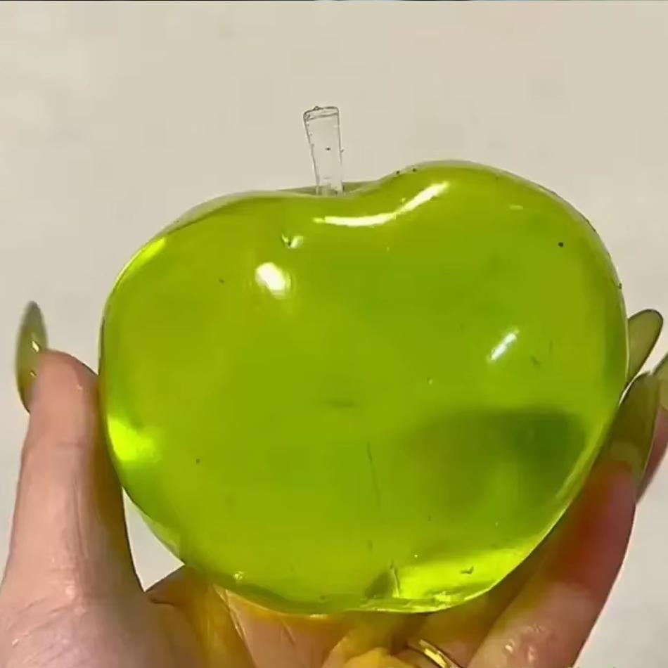 Squishy Green Apple Stress Ball Soft Fidget Sensory Toy For Adhd Slow Rebound Squeeze Toy For Adults Christmas Gifts