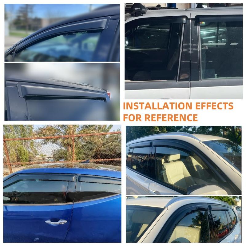 Window Visor for RENAULT DUSTER DACIA DUSTER HS 2011-2017 Rain Guard Side Vent Deflector Weathershield Outside-Mount Tape On