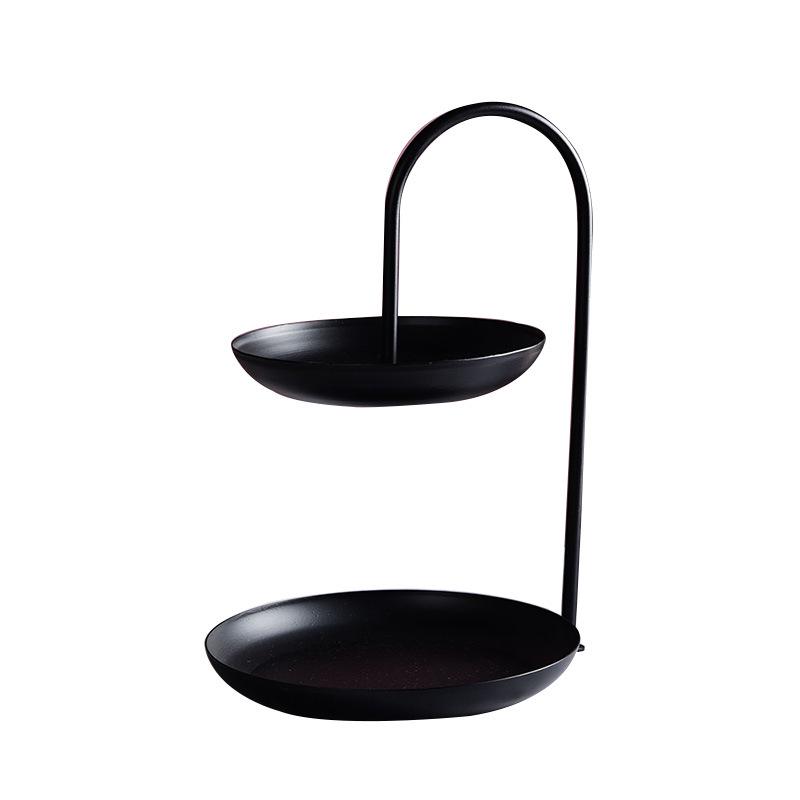 

Nordic Light Роскошная тарелка с фруктами для торта, входной ключ, двухслойная съемная настольная полка, ювелирные изделия, закуски чёрный