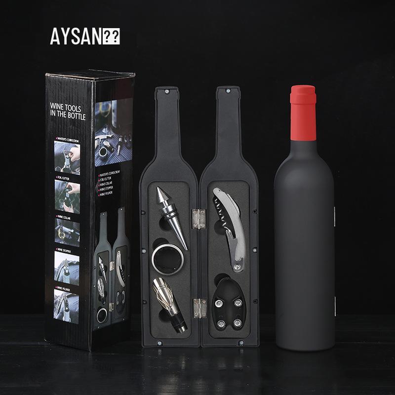 5-Piece Stainless Steel Red Wine Opener Set with Gift Box