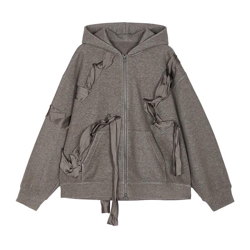 JNBY Women's Loose Hooded Zipper Sweatshirt