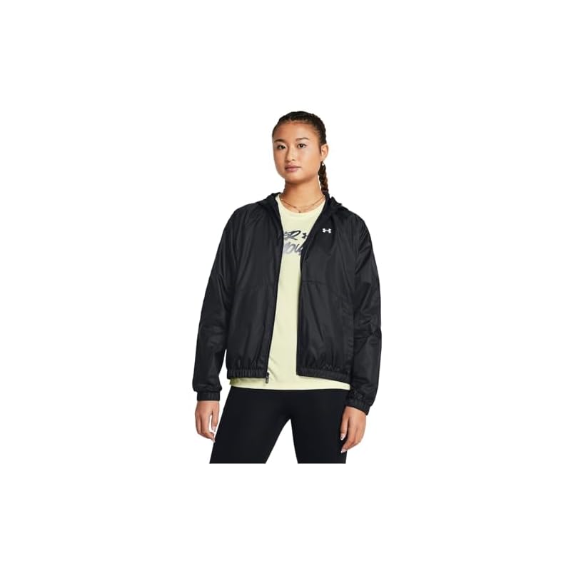 Under Armour Sports Windbreaker Full-Zip Jacket 1382698 001 (Black/M/Women's)