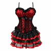 Women Corset Dress Bustier Top Skirt 24 Lace Print Mini Set