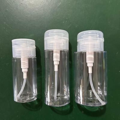 PET Plastic Press Bottle for Nail Polish Remover and Makeup, Available In 100ml, 150ml, and 200ml Sizes