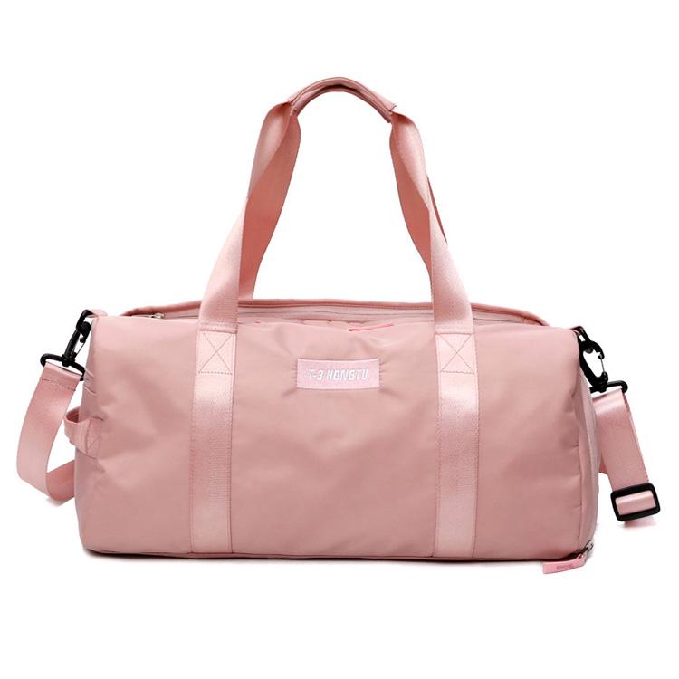 

Сумка для багажа, мужская и женская дорожная сумка на плечо, ручная сумка, водонепроницаемая нейлоновая мужская и женская дорожная сумка розовый