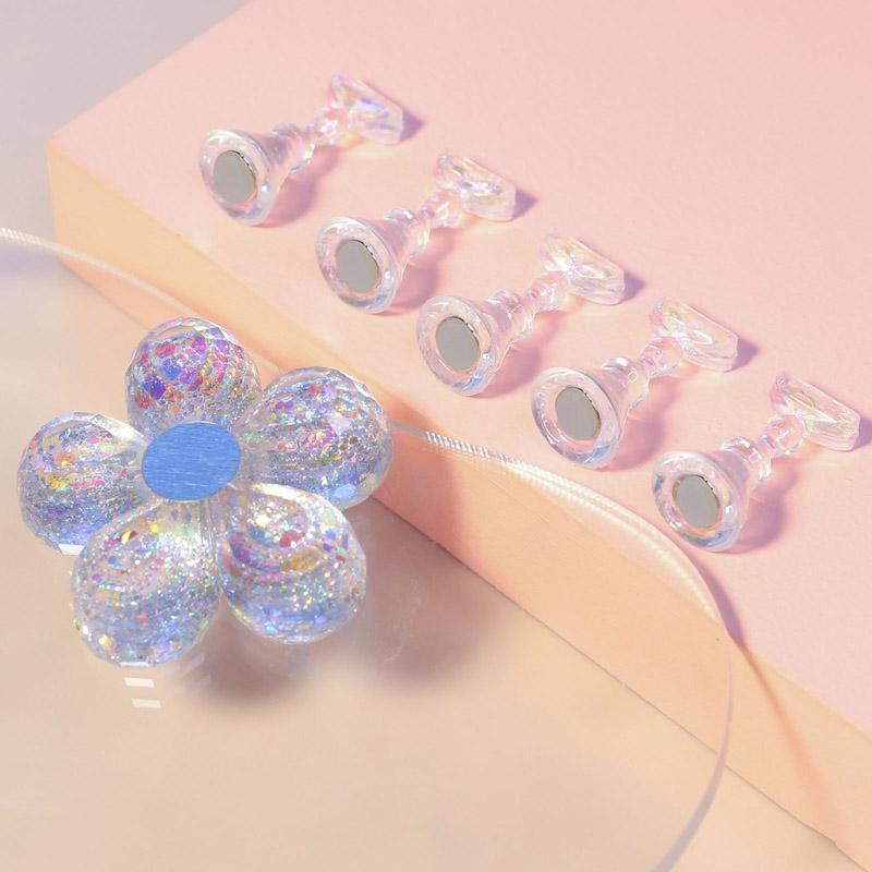 

Магнитный держатель Aurora Tips For Nails Flower Design Nails Accessories Tools Display Practice Training Nail Stand Manicure белый