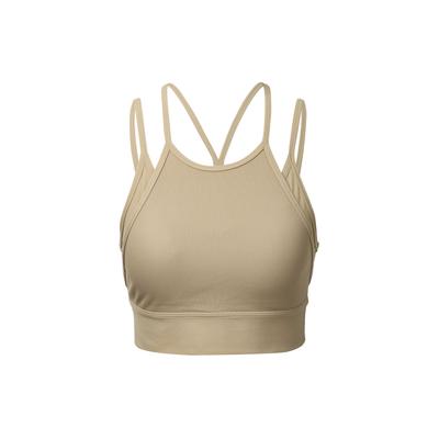 Sutiã Desportivo Indy Strappy Suporte Leve Secagem Rápida Acolchoado Feminino Sutiã Desportivo Cáqui FB2160-247