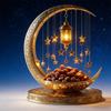 1Pcs 2D Elegant Acrylic Crescent Lantern And Star Shaped Desktop Decoration For Eid Al Fitr Celebration Home Decoration Ornament