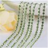 1yard/Piece 30Colors SS6-SS16 Glass Crystal Rhinestone Chain Silver Bottom Sew On Cup Chains  For Diy Garment Bags Decorations