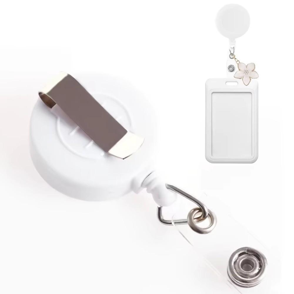 Flower Charm Photocard Holder Hanging Decoration Badge Reel Holder Office Worker
