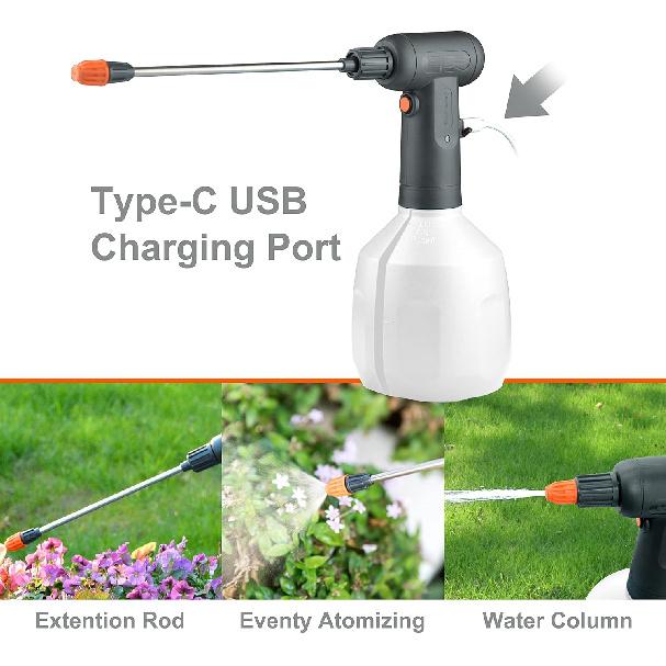 Electric Spray Bottle 1L/0.26 Gallon, Handheld Rechargeable Battery Powered Sprayer,Automatic Sprayer,Plant Mister For Plants In Lawn And Garden