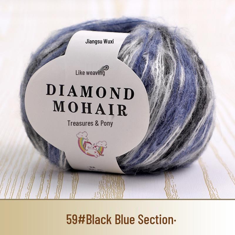 Young Mohair Sweater & Baby Scarf Shawl with Matching Fine Wool Hand-Woven Crochet Bag DIY Kit