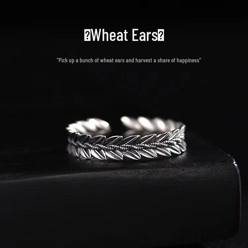 

Xiangxu Trendy Retro Wheat Ear Open Ring for Men and Women