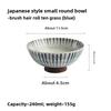 Japanese Ceramic Rice Bowl Set High Foot Soup Bowl Single Round Dishware for Home Use