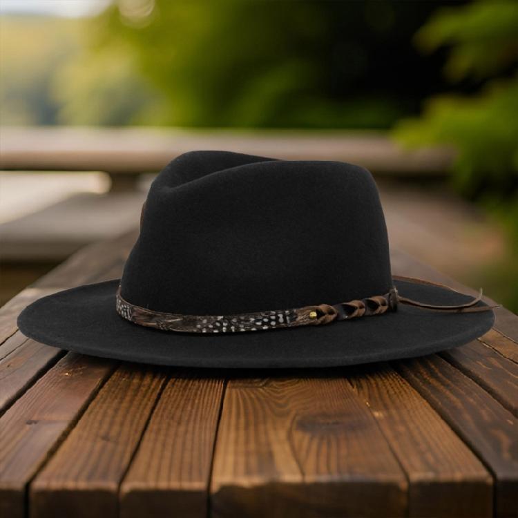 Wide Brims Wool Hat for Adult Stage Performances Hat Theme Party Costume Hat Masquerades Dressing Hat Music Festival Hat