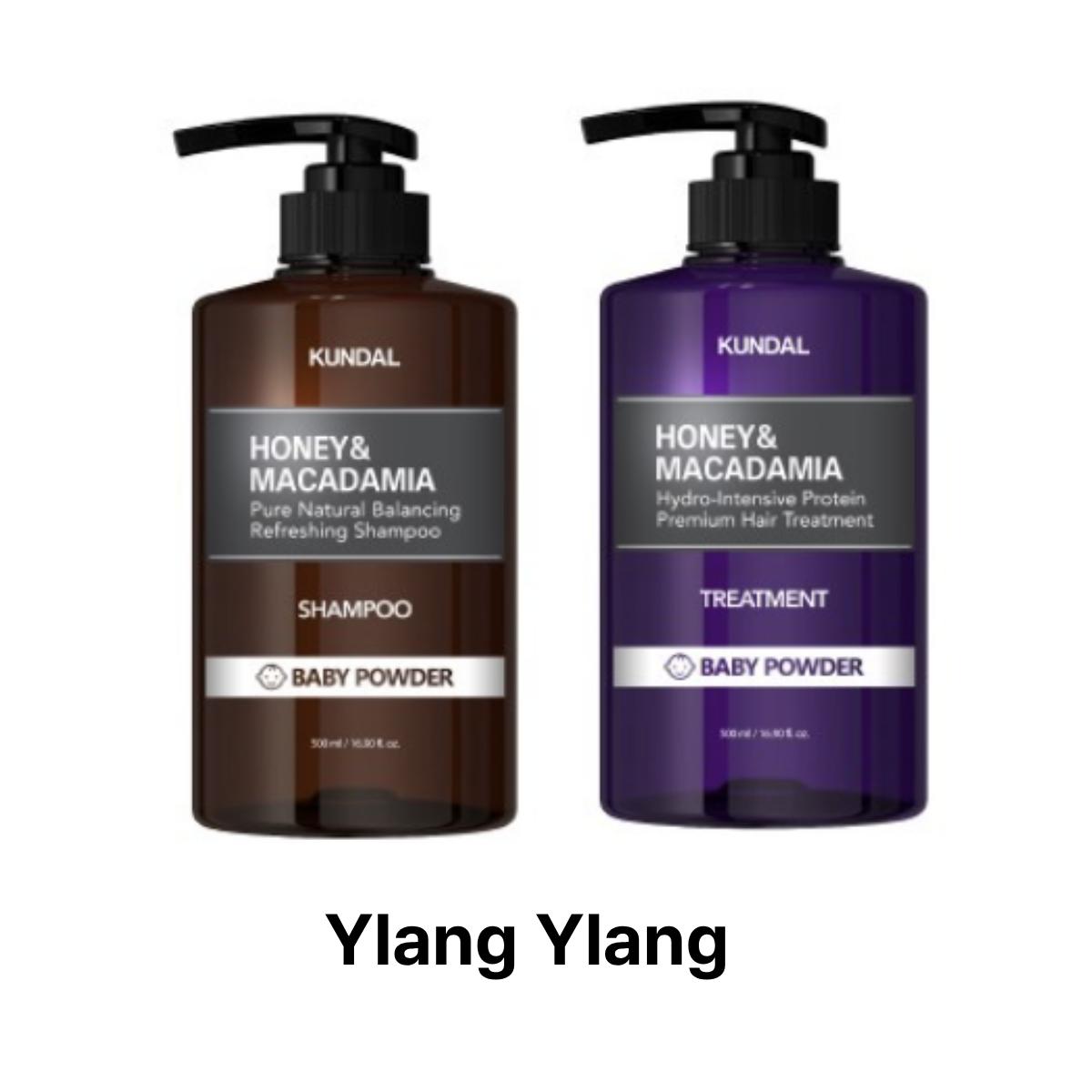 

[Kundal] Шампунь для волосся з медом та макадамією 500 мл + Кондиціонер 500 мл (Дитяча присипка) Ylang Ylang