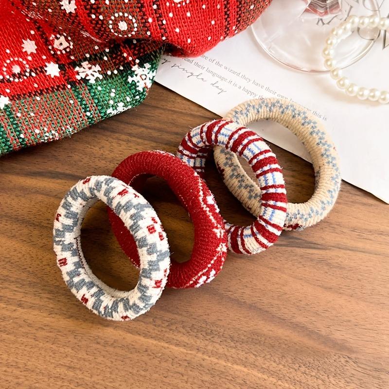 8Pcs Thickened Towel Hair Ties, high elasticity, hair-friendly, ideal for daily and casual styling.