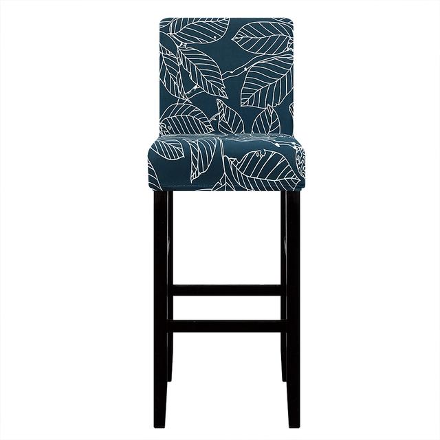 

Printed Bar Chair Cover Stretch Space-saving Size Modern Printed Seat Stool Machine Washable Removable Slipcovers For Party Home Use Hotel Bar 1PC