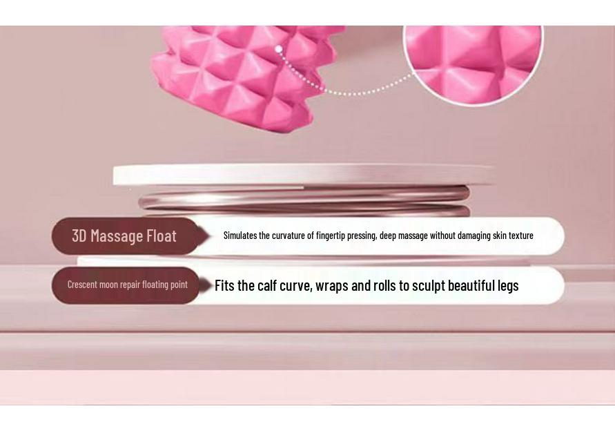 Foam Roller for Muscle Massage, Relaxation, Slimming Legs, Yoga, Beginner Fitness, Wolf Teeth Design.