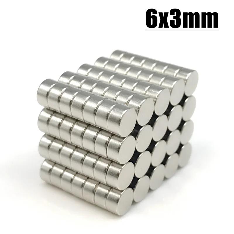 20/50/100pcs Magnet Small Super Strong Round 6x3mm Magnetic 6*3 Fridge Office Craft Diy Whiteboard Magnetic Accessory
