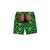 Men's Funny Print Elastic Waist Beach Swim Trunks