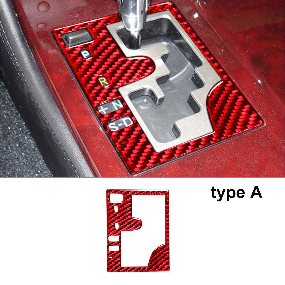 Red Carbon Fiber Automatic Gear Shift Frame Cover Trim For Lexus GS 2006-2009