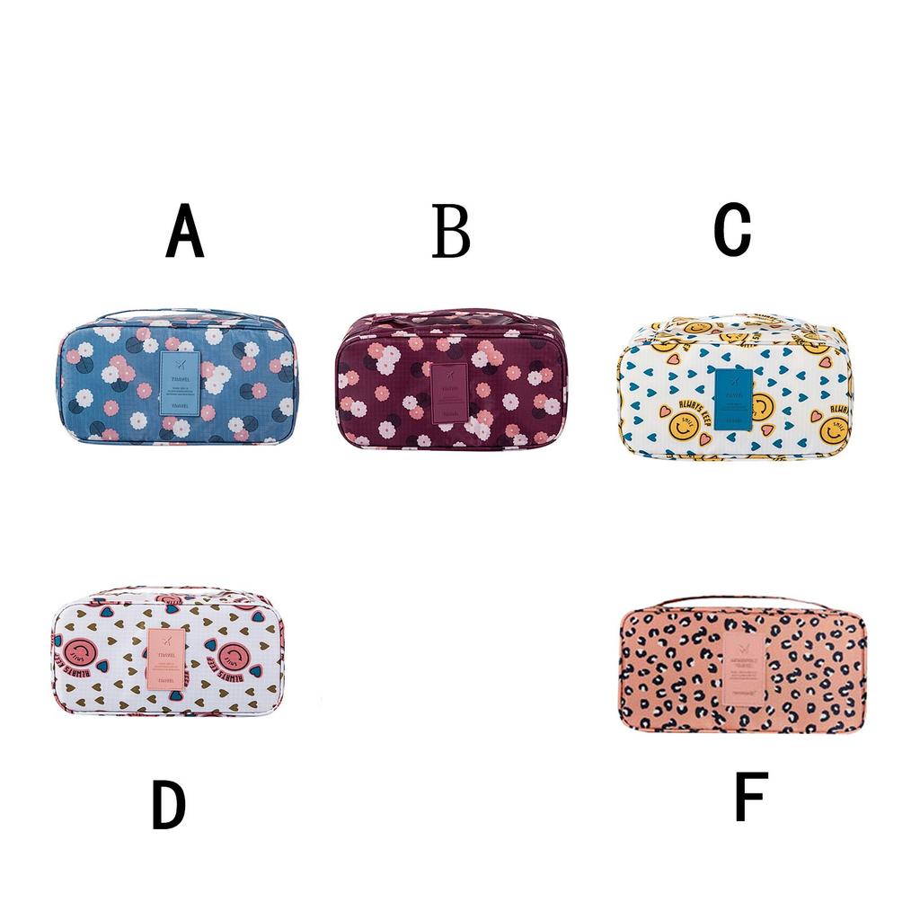 Portable Pattern Travel Underwear Bra Storage Box Storage Bag