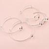 High Quality  2pcs 12mm 20mm Silver Plated One 12mm Cameo Bangle Base Bracelet Blank Findings Setting Cabochon Cameo