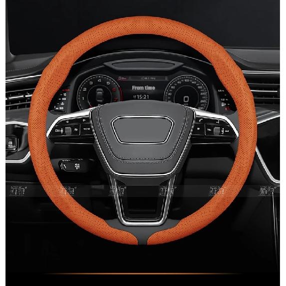 For TOYOTA Crown CHR Yaris Corolla Auris Rav4 Prius Camry raize Prado Car snap-on Leathe steering wheel cover Auto Accessories