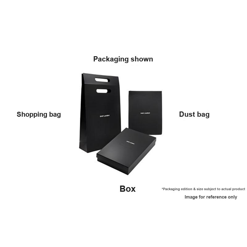 Saint Laurent Cassandra Brand Logo Calfskin And Brass Card Holder Mini Men card holder Dark-Brown 847951-AAELP-1997