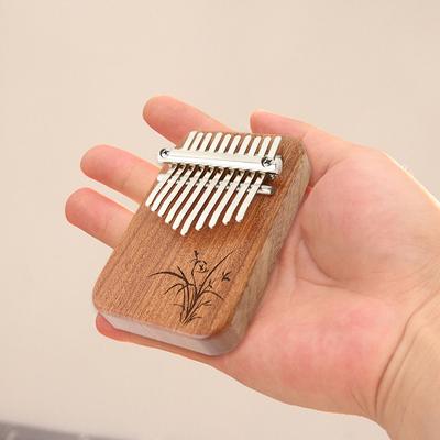 10 Key Mini Kalimba Wood Mini Kalimba Thumb Piano Exquisite Keyboard Percussion Instrument Christmas Gifts for Children Trainer