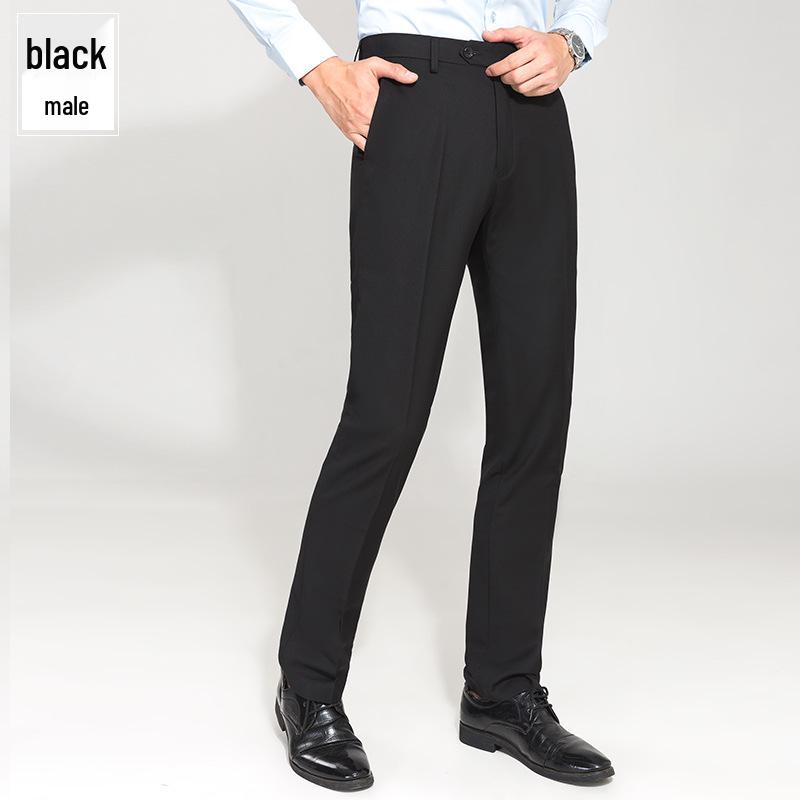 Women's Slim-Fit Trousers, Mid-Waist, Men's Straight-Leg Pants, Versatile Business and Professional Wear