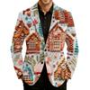 Herren Druck Kord Warm Taschen Anzugjacke Cardigan Herren Freizeitanzug