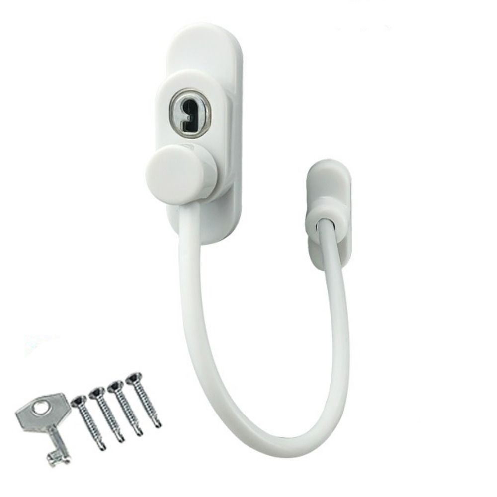 

Metal Window Safety Lock Thickened Door Lock High-rise Anti-fall Window Stopper Baby Protection белый