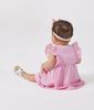 dress A0CLO 18 months 81cm [Petit Bateau] Short-sleeved White/Pink