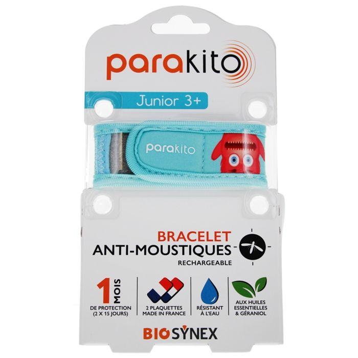 Bracelet Anti-moustique Rechargeable Junior Monstres Para'kito - 1 Bracelet + 2 Recharges