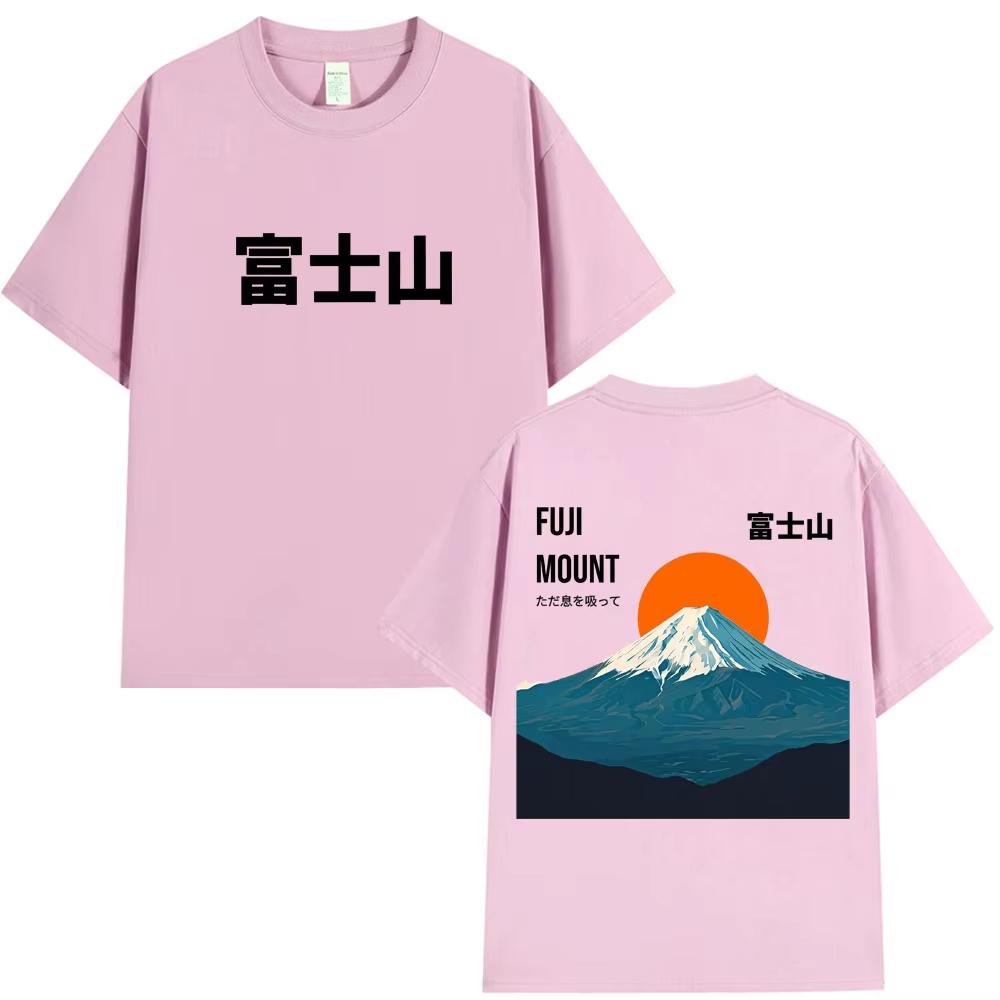 

Japanese Style Tokyo Fuji Mount Graphic T Shirts Unisex Women Fashion Vintage Tshirts pure Cotton Casual Tshirt Streetwear 4XL