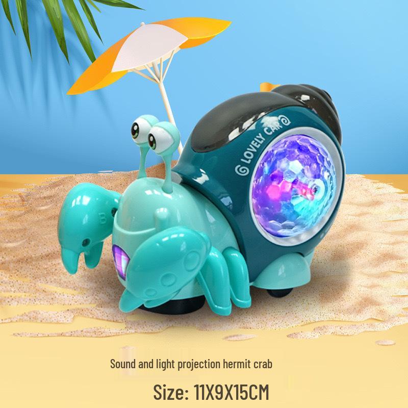 Children's Electric Snail Toy with Projection, Sound, Light, and Automatic Obstacle Avoidance