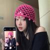 Round Beads Crochet Hollow Tassels Knitted Hat Hollow Out Ethnic Style Hat Knit Beanies  Girls