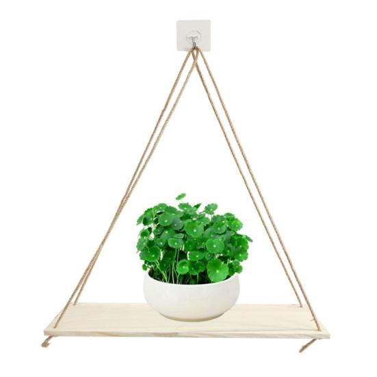 Plant Rack Space-saving Eco-friendly Long Lasting Wear-resistant Wood Flower Pot Rack for Balcony