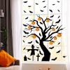 Bat Pumpkin Tree Window Sticker Waterproof Glass Sticker Creative Door Sticker  Home Decor