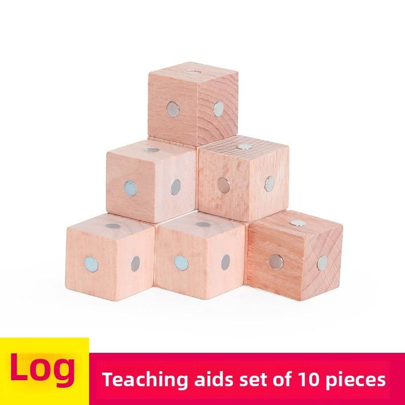 

Строительные гексаэдрические магнитные блоки Математический объем Демонстрационный инструмент Учить Wood