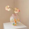 Nordic Style Pink Glass Vase Home Living Room Vase Insert Advanced Decoration Floreros Decorativos Moderno
