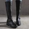 Fashion Winter Women's Riding Boots Round Toe Chunky Heel Over-the-Knee High Boots Women's Buckle Platform Shoes Botas Mujer