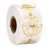 Christmas Sticker 500 PCS Transparent Gold Foil Snowman Snowflake Tree Reindeer Festive Envelope Card Decoration Set